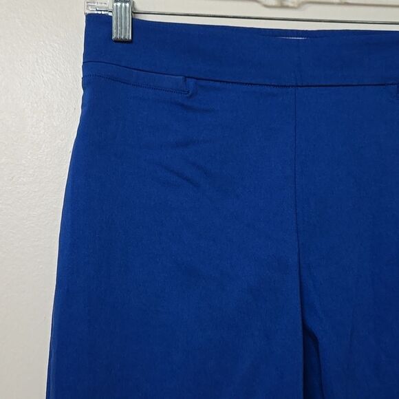 Counterparts Pull-on Pants Womens Size Small Blue Gold Button Hem Trousers - Picture 3 of 7